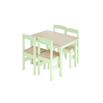Lina bord och 4 stolar, färg