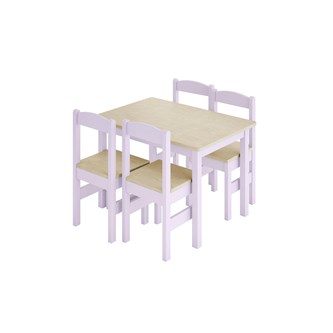 Lina bord och 4 stolar, färg