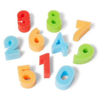 Skumstämplar siffror 0-9, 10-pack