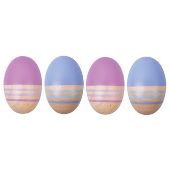 Rytmägg i trä 6-pack