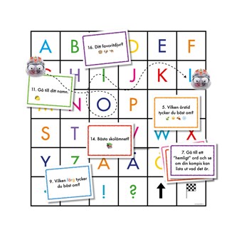 Matta med bokstäver till Blue-Bot/Bee-Bot för skola