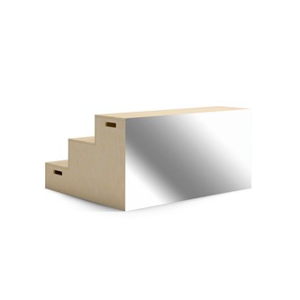 Fixa gradäng 3 steg B120 med spegel