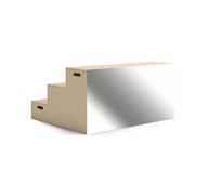 Fixa gradäng 3 steg B120 med spegel