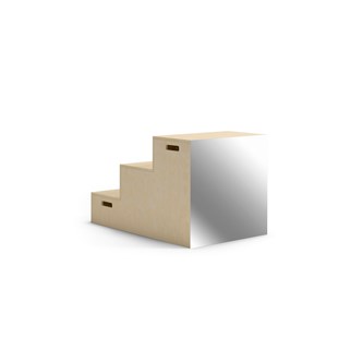 Fixa gradäng 3 steg B60 med spegel