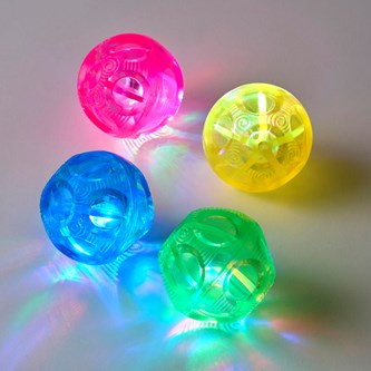 Sensoriska små blinkande bollar 4-pack