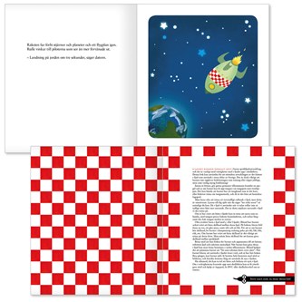 Rulle och Raketen, paket med bok och kortspel