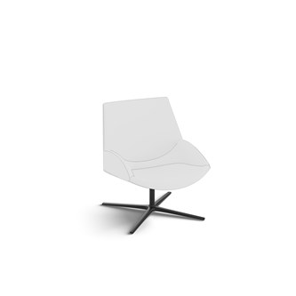 Fåtölj Size med lågt kryss i svart exkl tyg