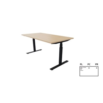 Skrivbord Work 160x80 cm E-motion svart stativ