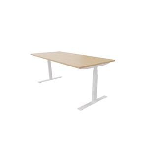 Skrivbord Chat FSC BX 180x80 cm, vitt stativ