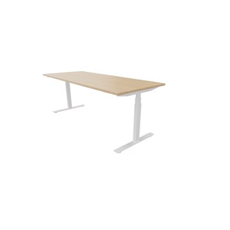 Skrivbord Chat FSC BX 200x80 cm, vitt stativ