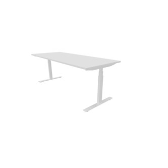 Skrivbord Chat FSC BX 200x80 cm, vitt stativ