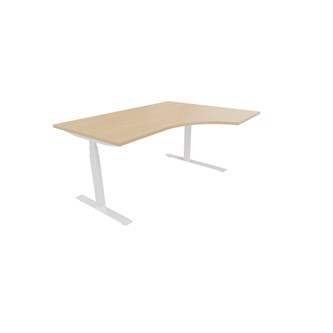 Skrivbord Work FSC BX höger 160x120 cm, vitt stativ