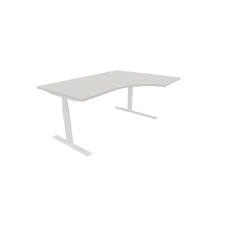 Skrivbord Work FSC BX höger 160x120 cm, vitt stativ