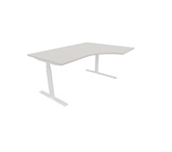 Skrivbord Chat FSC BX höger 160x120 cm, vitt stativ