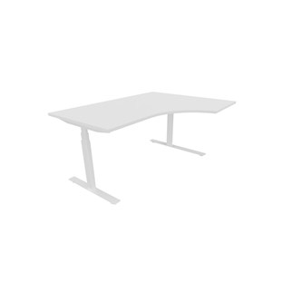 Skrivbord Work FSC BX höger 160x120 cm, vitt stativ