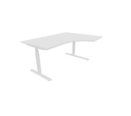 Skrivbord Work höger 160x120 cm E-motion vitt stativ