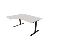 Skrivbord Chat FSC BX vänster 160x120 cm, svart stativ