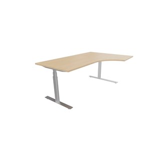 Skrivbord Chat FSC BX höger 180x120 cm, silver stativ