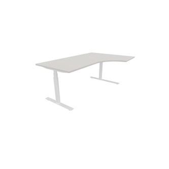 Skrivbord Work höger 180x120 cm E-motion vitt stativ