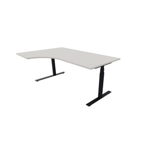 Skrivbord Chat FSC BX vänster 180x120 cm, svart stativ