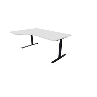 Skrivbord Chat FSC BX vänster 180x120 cm, svart stativ