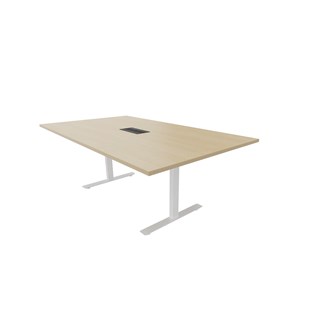 Konferensbord Talk 200x120x72 cm T-stativ vitt