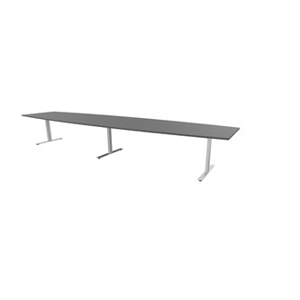 Konferensbord Talk 490x90/120x72 cm Ellips T-stativ silver