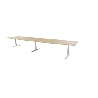 Konferensbord Talk 490x90/120x72 cm Ellips T-stativ silver