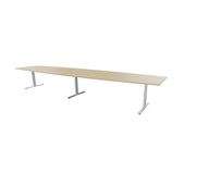 Konferensbord Talk 490x90/120x72 cm Ellips T-stativ silver