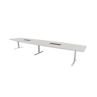 Konferensbord Talk 490x90/120x72 cm Ellips T-stativ silver