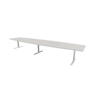 Konferensbord Talk 490x90/120x72 cm Ellips T-stativ silver