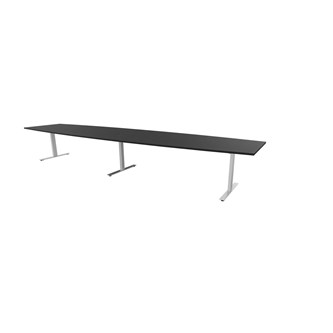 Konferensbord Talk 490x90/120x72 cm Ellips T-stativ silver