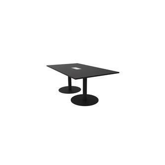 Konferensbord Talk 200x120x74 cm pelarstativ svart