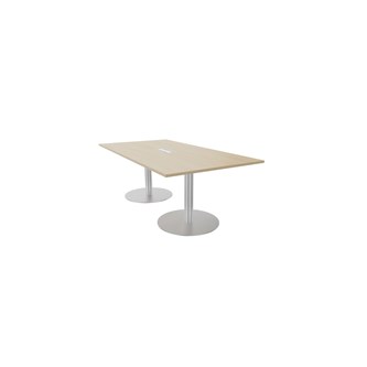 Konferensbord Talk 220x120x74 cm pelarstativ silver