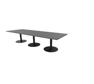 Konferensbord Talk 350x120x74 cm pelarstativ svart