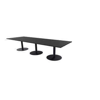 Konferensbord Talk 350x120x74 cm pelarstativ svart