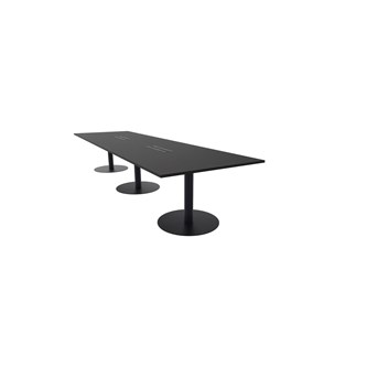 Konferensbord Talk 420x120x74 cm pelarstativ svart