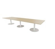 Konferensbord Talk 420x120x74 cm pelarstativ vitt