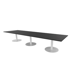 Konferensbord Talk 420x120x74 cm pelarstativ vitt