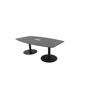 Konferensbord Talk 210x90/120x74 cm Ellips pelarstativ svart