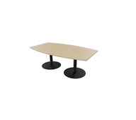 Konferensbord Talk 210x90/120x74 cm Ellips pelarstativ svart