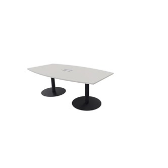 Konferensbord Talk 210x90/120x74 cm Ellips pelarstativ svart