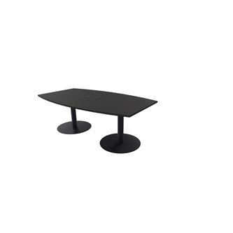 Konferensbord Talk 210x90/120x74 cm Ellips pelarstativ svart