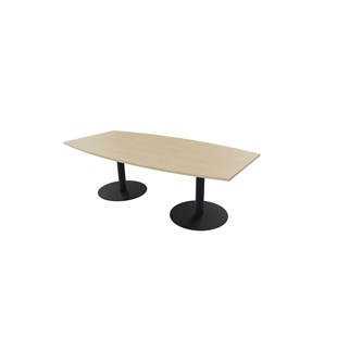 Konferensbord Talk 240x90/120x74 cm Ellips pelarstativ svart