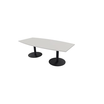 Konferensbord Talk 240x90/120x74 cm Ellips pelarstativ svart