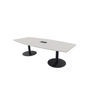 Konferensbord Talk 240x90/120x74 cm Ellips pelarstativ svart