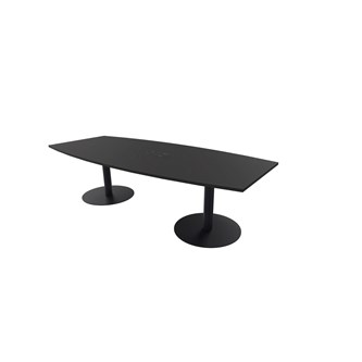 Konferensbord Talk 240x90/120x74 cm Ellips pelarstativ svart