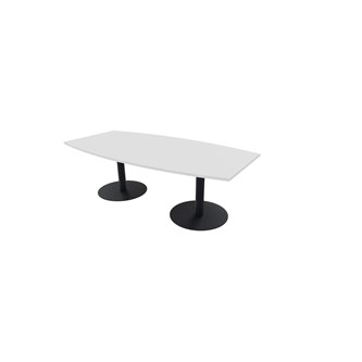 Konferensbord Talk 240x90/120x74 cm Ellips pelarstativ svart