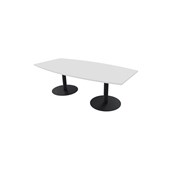 Konferensbord Talk 240x90/120x74 cm Ellips pelarstativ svart