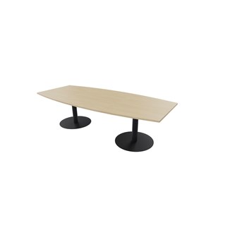 Konferensbord Talk 270x90/120x74 cm Ellips pelarstativ svart